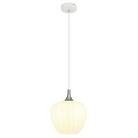 Hängeleuchte 15548hw - Chromfarben/Weiß, KONVENTIONELL, Glas/Metall (24/120cm) - Globo
