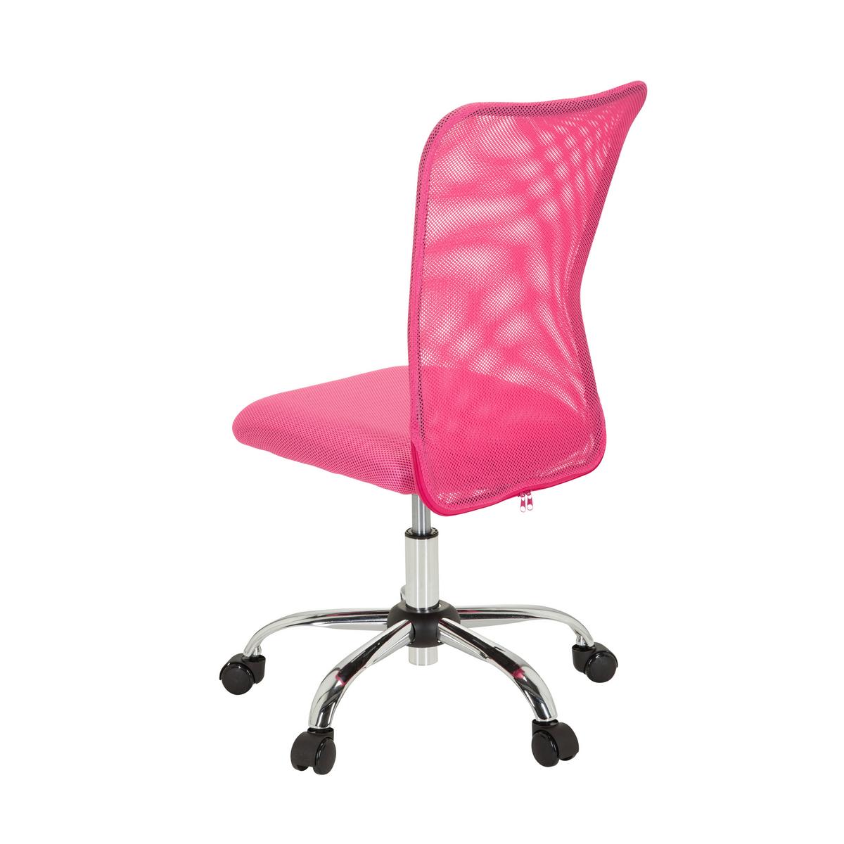 Jugenddrehstuhl Kiddy Net Pink Bis 60 Kg - Chromfarben/Pink, Basics, Kunststoff/Textil (54/88/54cm) - MID.YOU