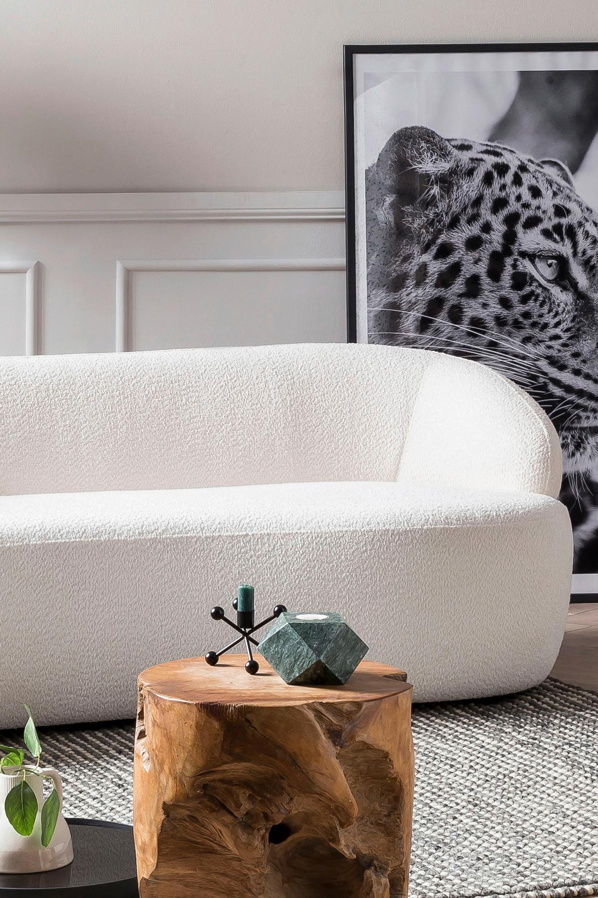 3-sitzer-sofa Weiß B: 220 Cm - Schwarz/Weiß, MODERN, Textil (220/70/93cm) - Livetastic