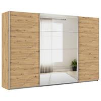 Schwebetürenschrank + Spiegel B: 315cm Feldkirch Eiche Dekor - Silberfarben/Eiche Artisan, MODERN, Holzwerkstoff (315/210/62cm)