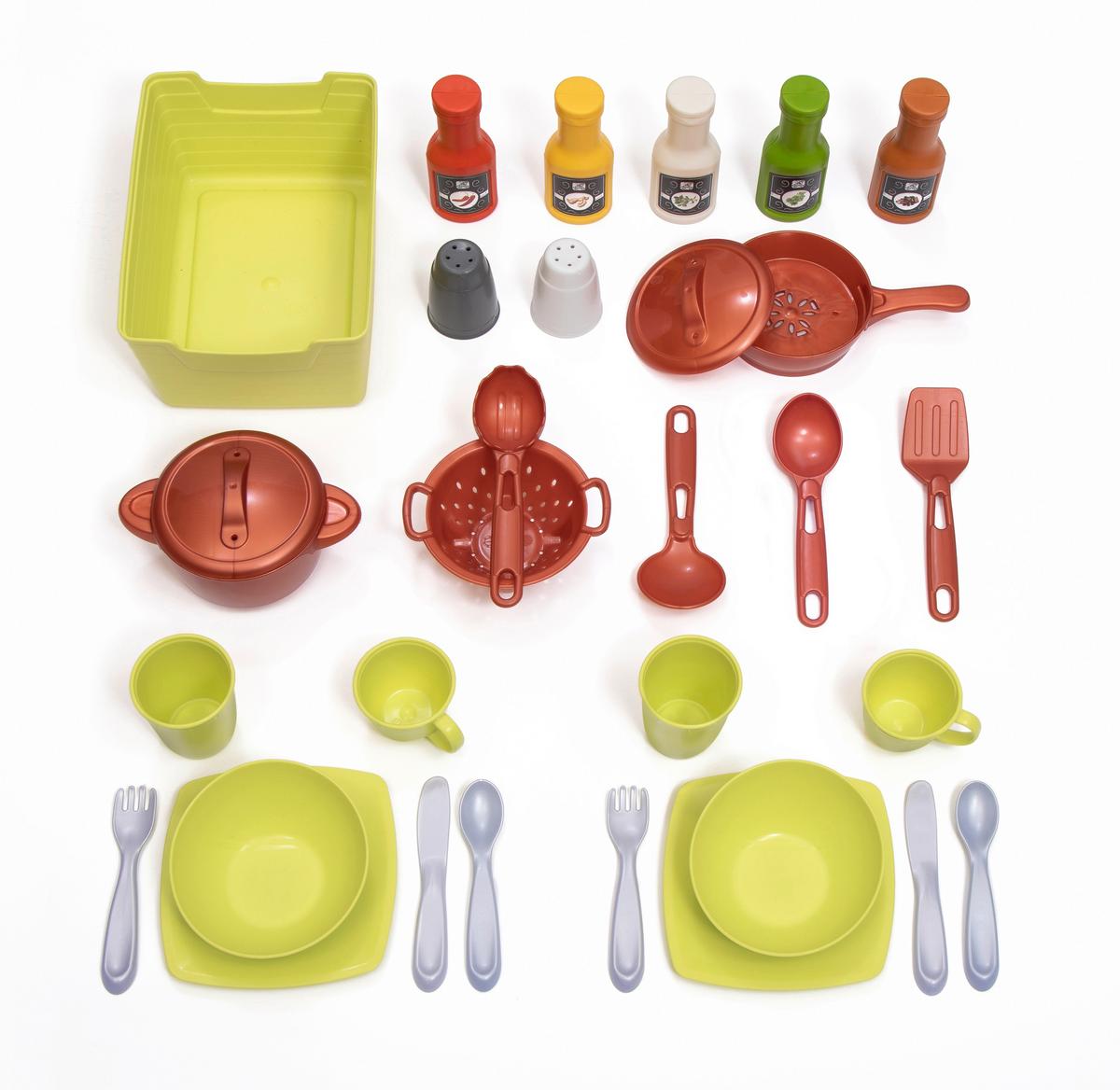 Spielküche Modernes Landhaus Kunststoff Ab 1,5 Jahre, Sound - Blau/Weiß, Basics, Kunststoff (76,2/121,9/27,9cm) - Ambia Garden