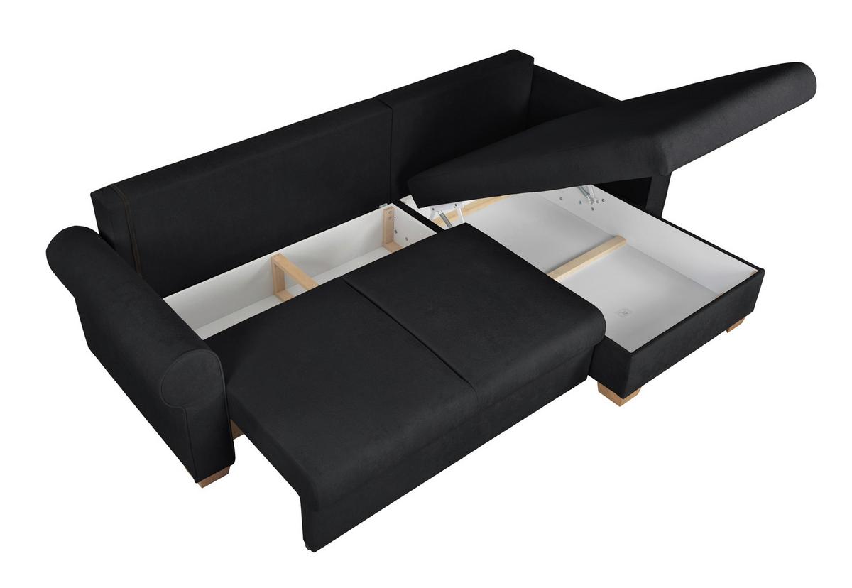 Ecksofa Arles Anthrazit 75 S: 266x161 Cm - Anthrazit/Buchefarben, Design, Textil (266/161cm) - MID.YOU