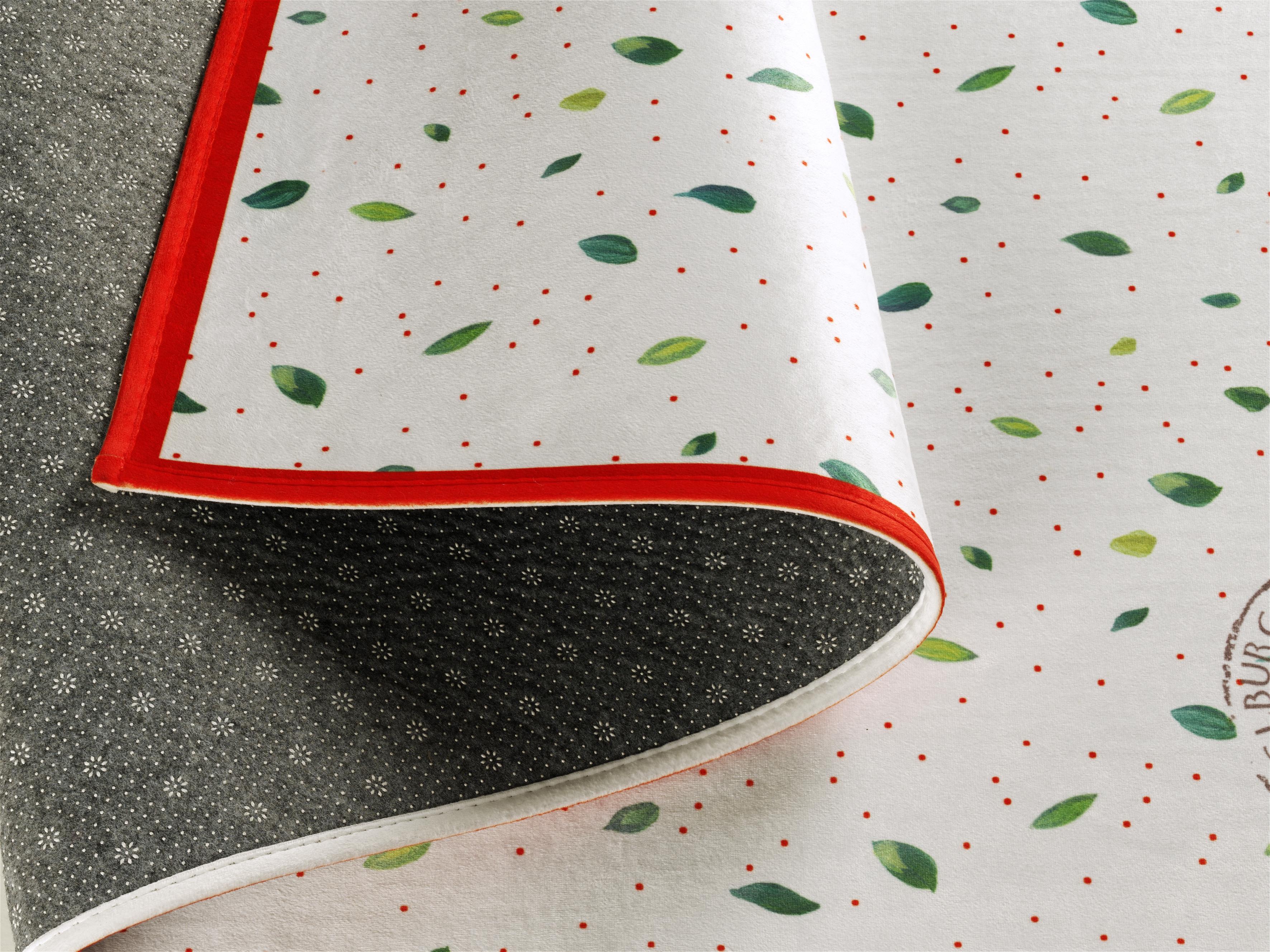 Kinderteppich Maulwurf Rot/ Weiß/Grün Garden 100x160 cm - Rot/Weiß, Trend, Textil (100/160cm)