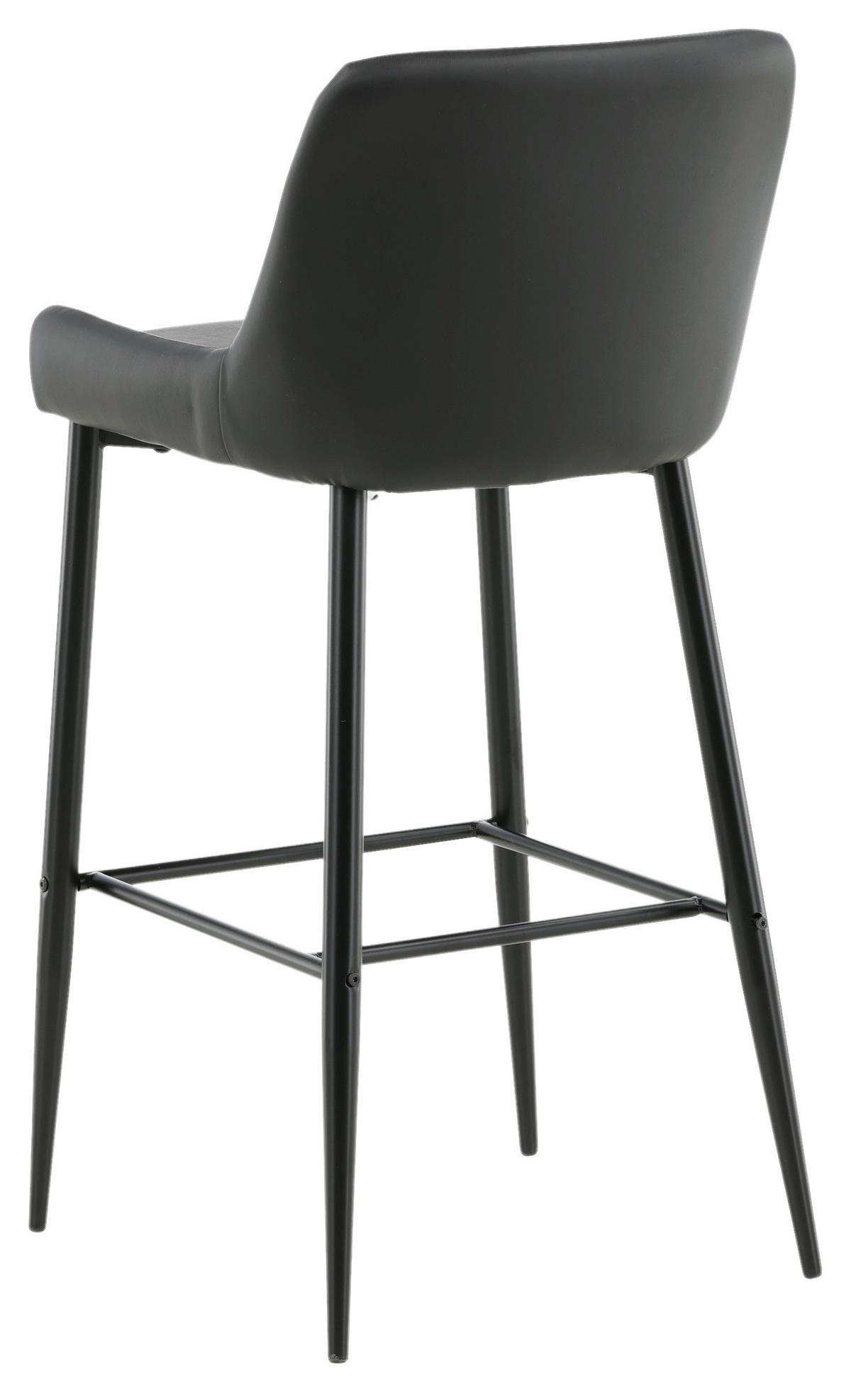 Barhocker-set Plaza Schwarz B: 48 Cm - Schwarz, Design, Kunststoff/Textil (48/105/57cm) - Livetastic
