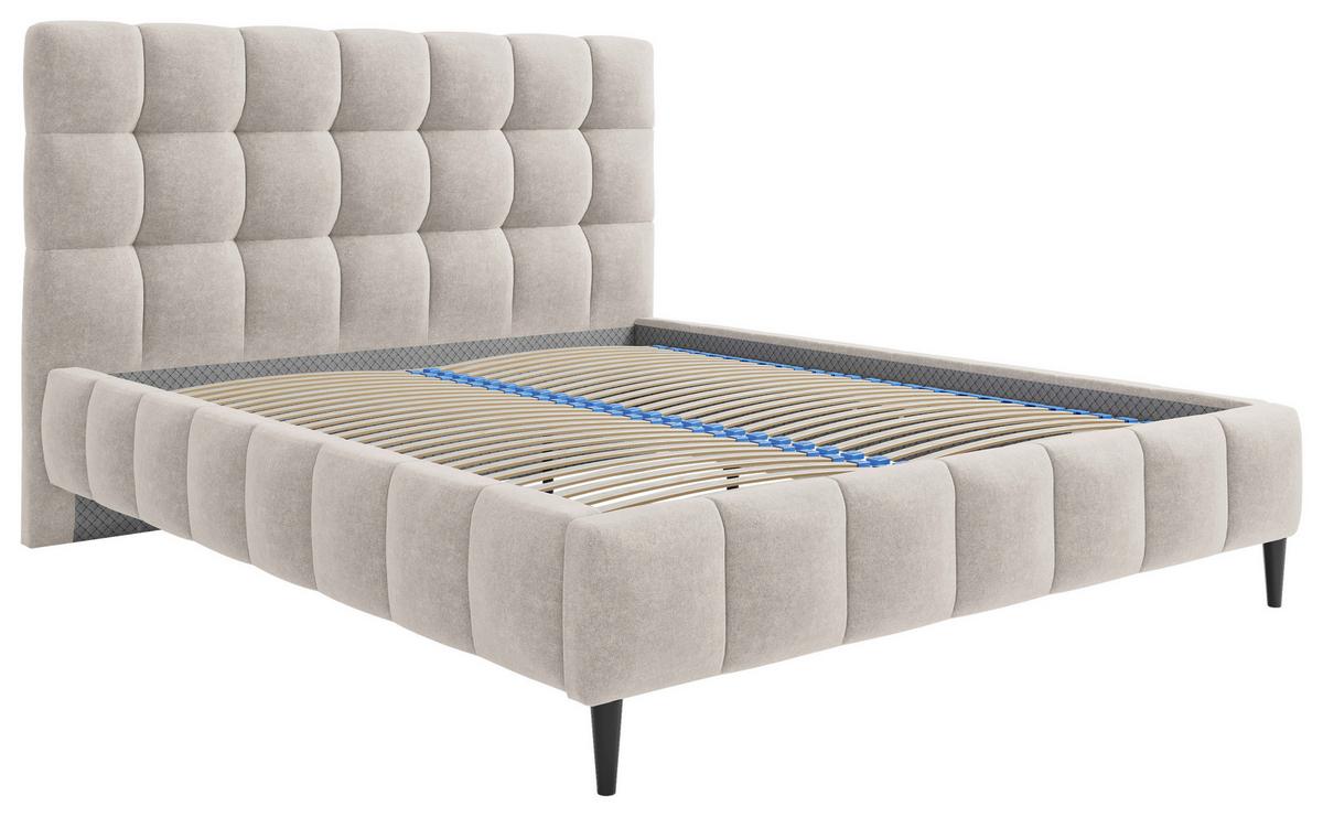 Polsterbett Magic Beige 160x200 cm - Beige/Schwarz, MODERN, Holz/Holzwerkstoff (160/200cm) - MID.YOU