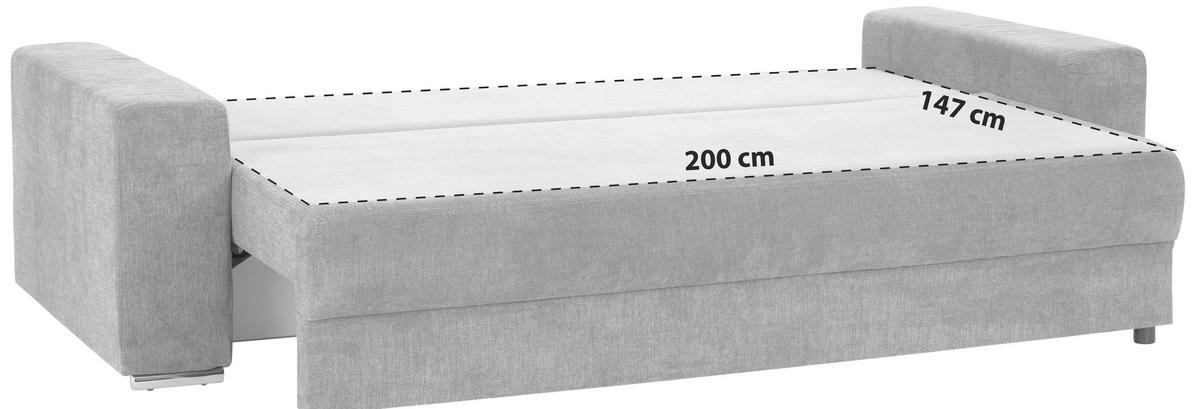 3-sitzer-sofa + Schlaffunktion Mit Armlehnen Garcia Beige - Beige, MODERN, Textil (250/84/105cm) - Ondega