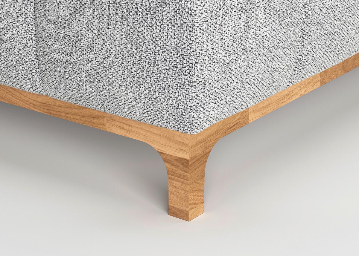 Boxspringbett Moon mit Topper 160x200 cm - Eichefarben/Silberfarben, MODERN, Holz/Holzwerkstoff (160/200cm) - MID.YOU
