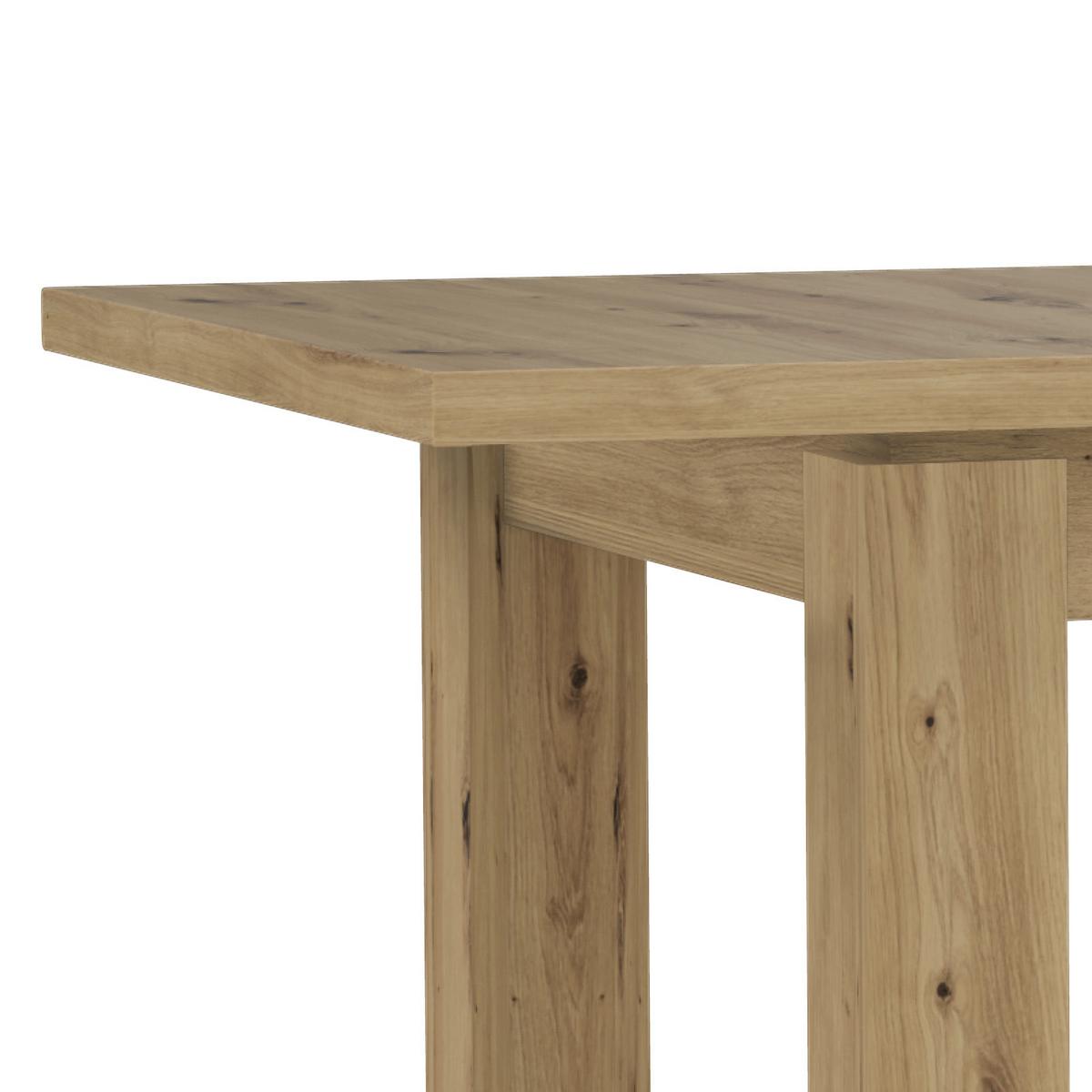 Esstisch Ausziehbar Trondheim 160x90 Cm Eiche Dekor - Eichefarben, MODERN, Holzwerkstoff/Kunststoff (160/90/76cm) - MID.YOU