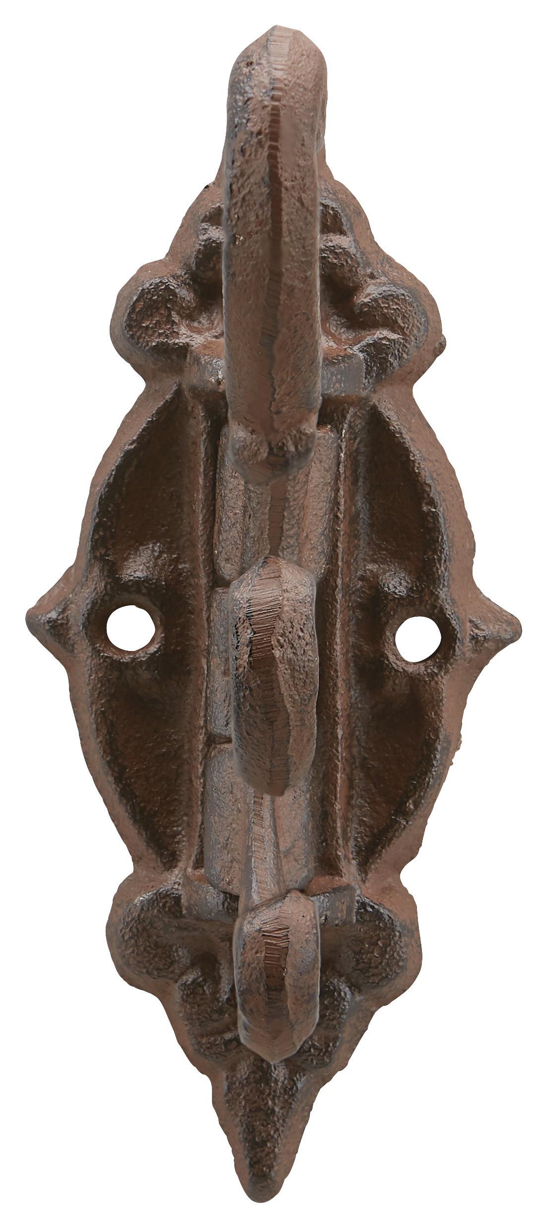 LIŠTA S HÁČKY SISSY - hnědá, Romantický / Rustikální, kov (15/13/2,5cm) - Mömax