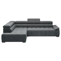 Rohová sedačka GRINALDI, levá, antracitová - černá/antracitová, Moderní, textil/plast (206/283cm) - Premium Living