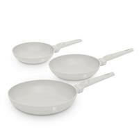 Pfannenset 3-Tlg., Creme - Creme, Basics, Metall