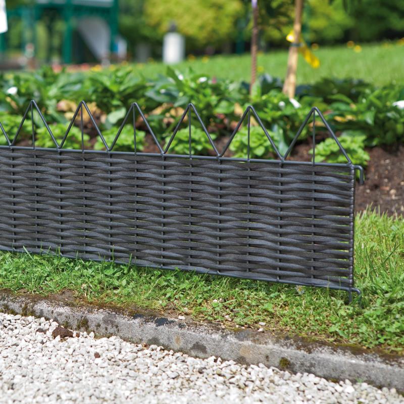 Beeteinfassung Zackenform Anthrazit