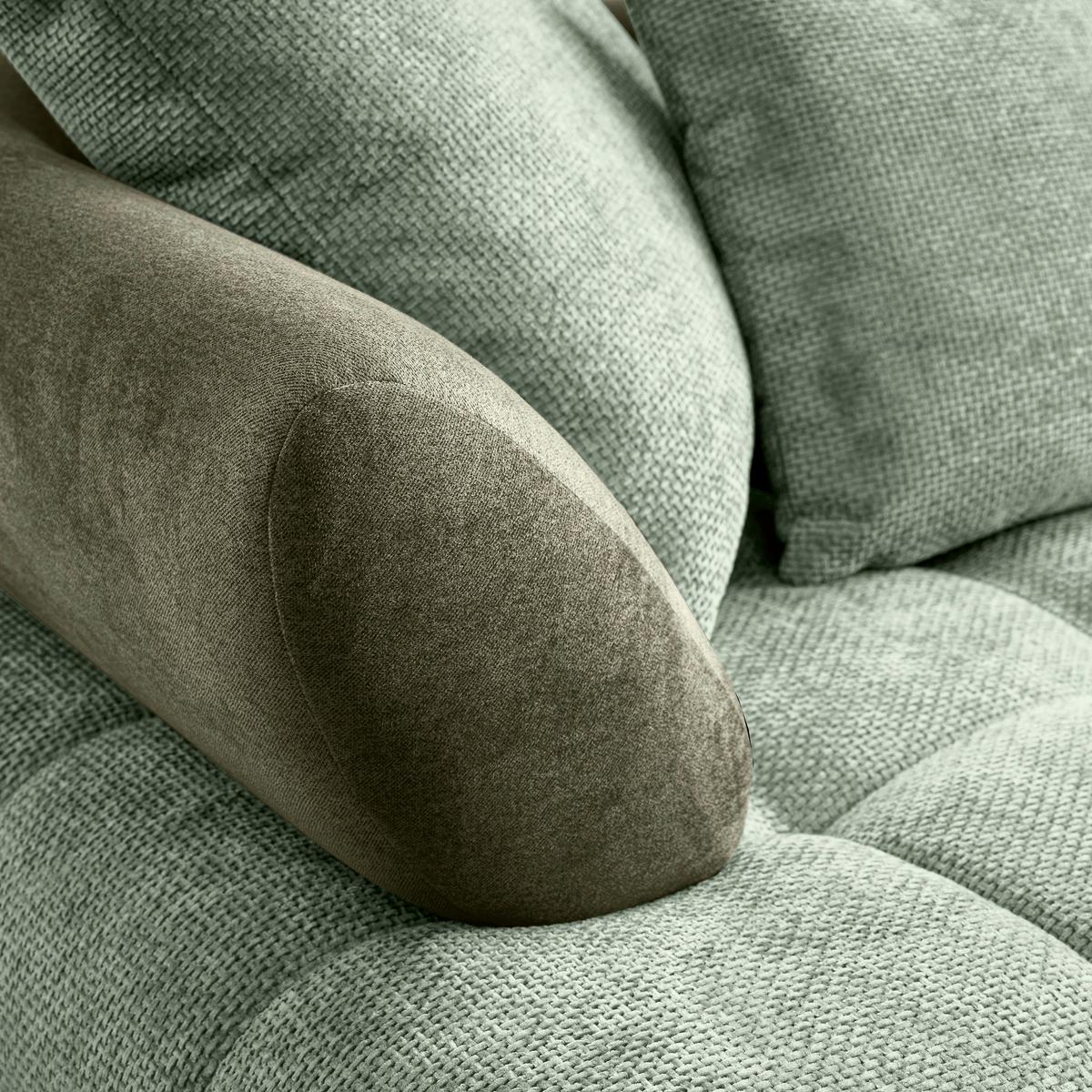 ECKSOFA LARGO N Grün S: 262x184 cm - Schwarz/Grün, MODERN, Textil (262/184cm) - MID.YOU