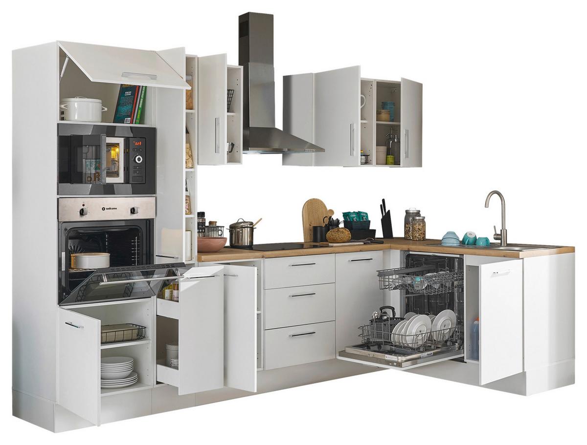 Eckküche Turin Weiß/Eiche Dekor 310x175 cm - Weiß/Eiche Artisan, Basics, Holzwerkstoff (310/175cm) - MID.YOU