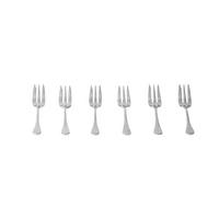 Kuchengabel Angela 6er Set L: Ca. 14,2 Cm - Edelstahlfarben, KONVENTIONELL, Metall (14,2cm) - Luca Bessoni