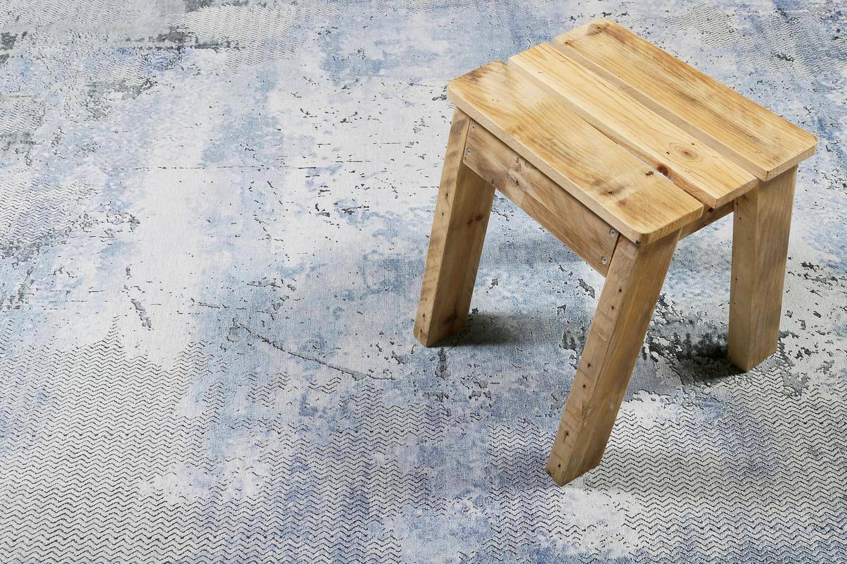 Webteppich Radiate Blau/Grau 120x170 cm - Blau/Grau, Design, Textil (120/170cm) - WECON HOME