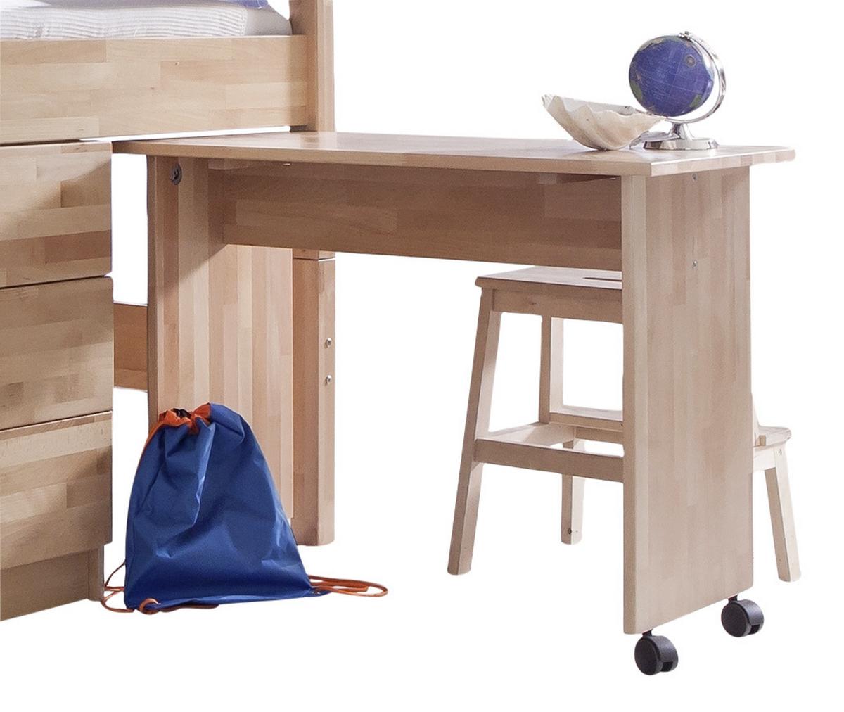 Jugendschreibtisch Massiv B: 94 H: 70 cm Kim, Buche - Naturfarben, Design, Holz/Kunststoff (50/94/70cm) - MID.YOU