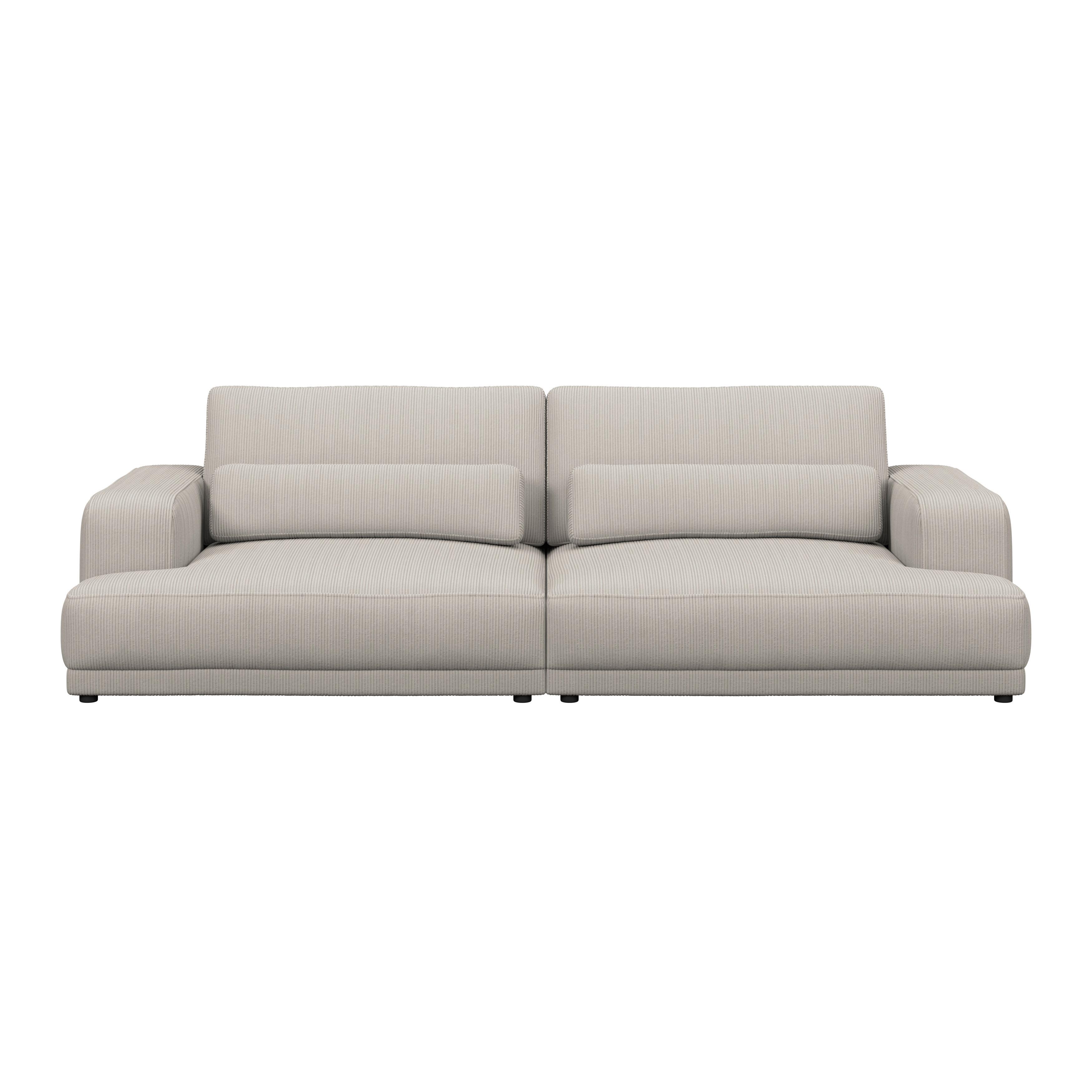 Bigsofa Savona Cord perlmutt, 260x111cm - Perlmutt, Trend, Textil (260/77/111cm) - Luca Bessoni