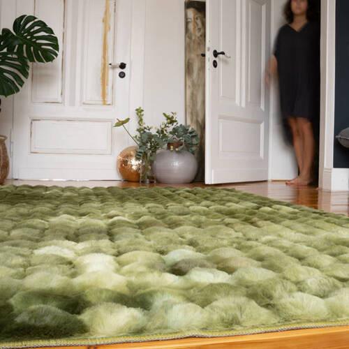 Fellteppich My Camouflage - Grün, KONVENTIONELL, Textil (120/170cm) - Obsession