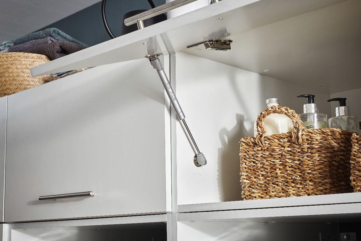 Závěsní skříňka bílá š: 50cm - bílá, Basics, kompozitní dřevo (67,5/38/67,5cm)