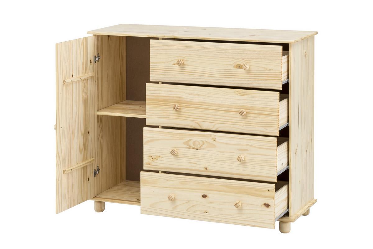 Kommode Naturfarben B: 121cm - Naturfarben, Natur, Holz (121/102/43cm) - Livetastic