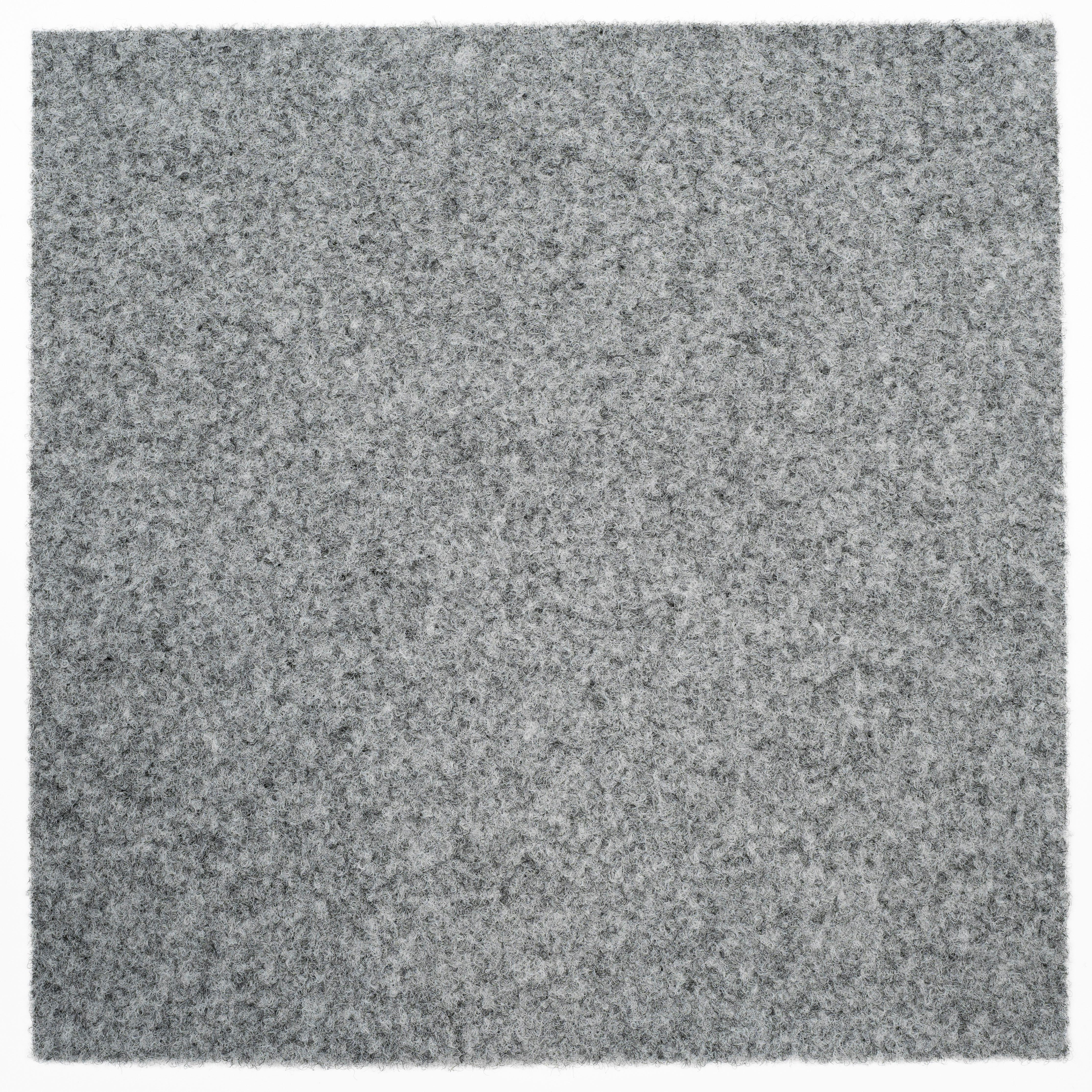 Teppichfliese Graublau Solid Vel 50x50 cm Florhöhe 4 mm - Graublau, Basics, Textil (50/50cm)