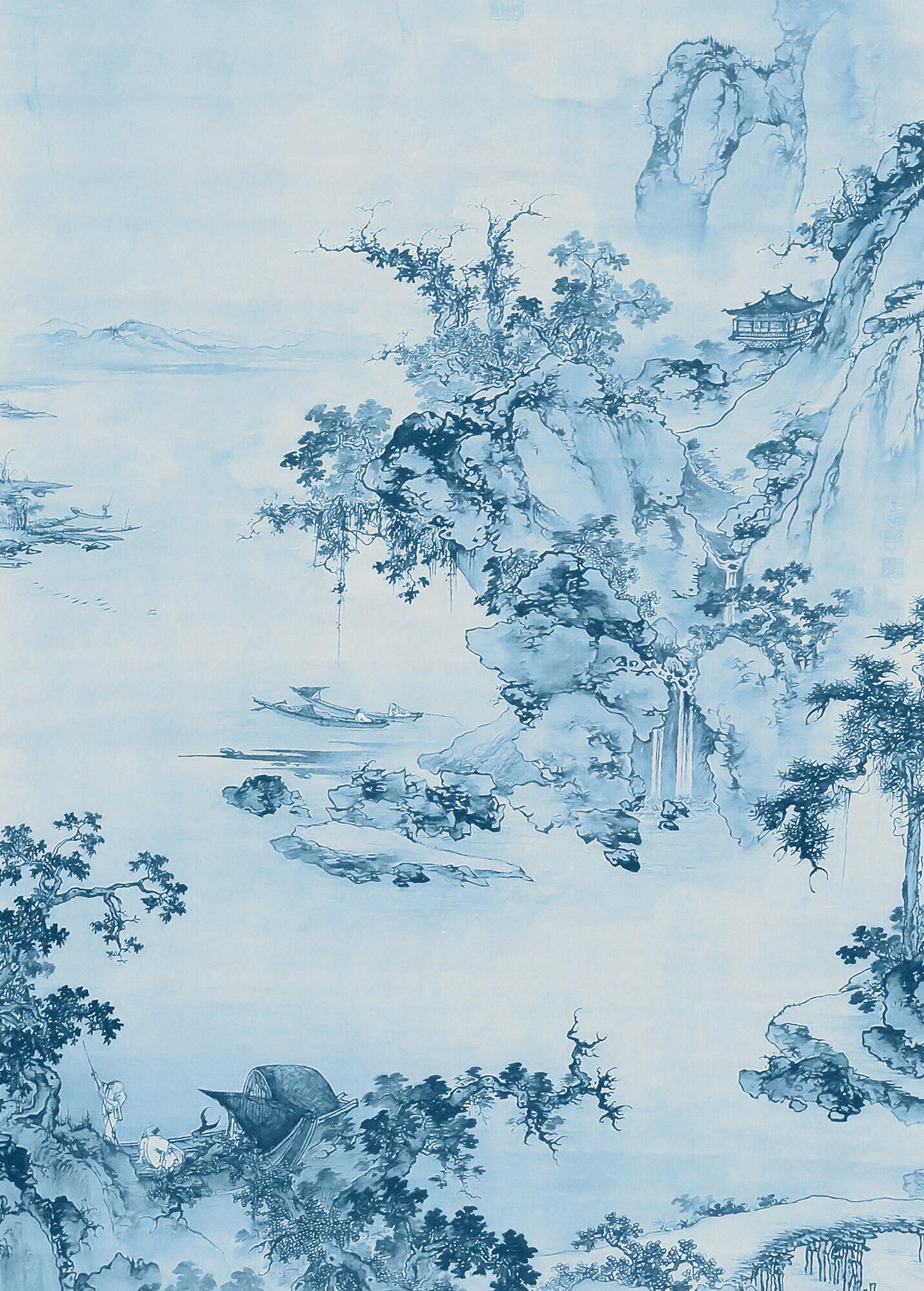 Fototapete Blue China - Blau, Trend (200/280cm)