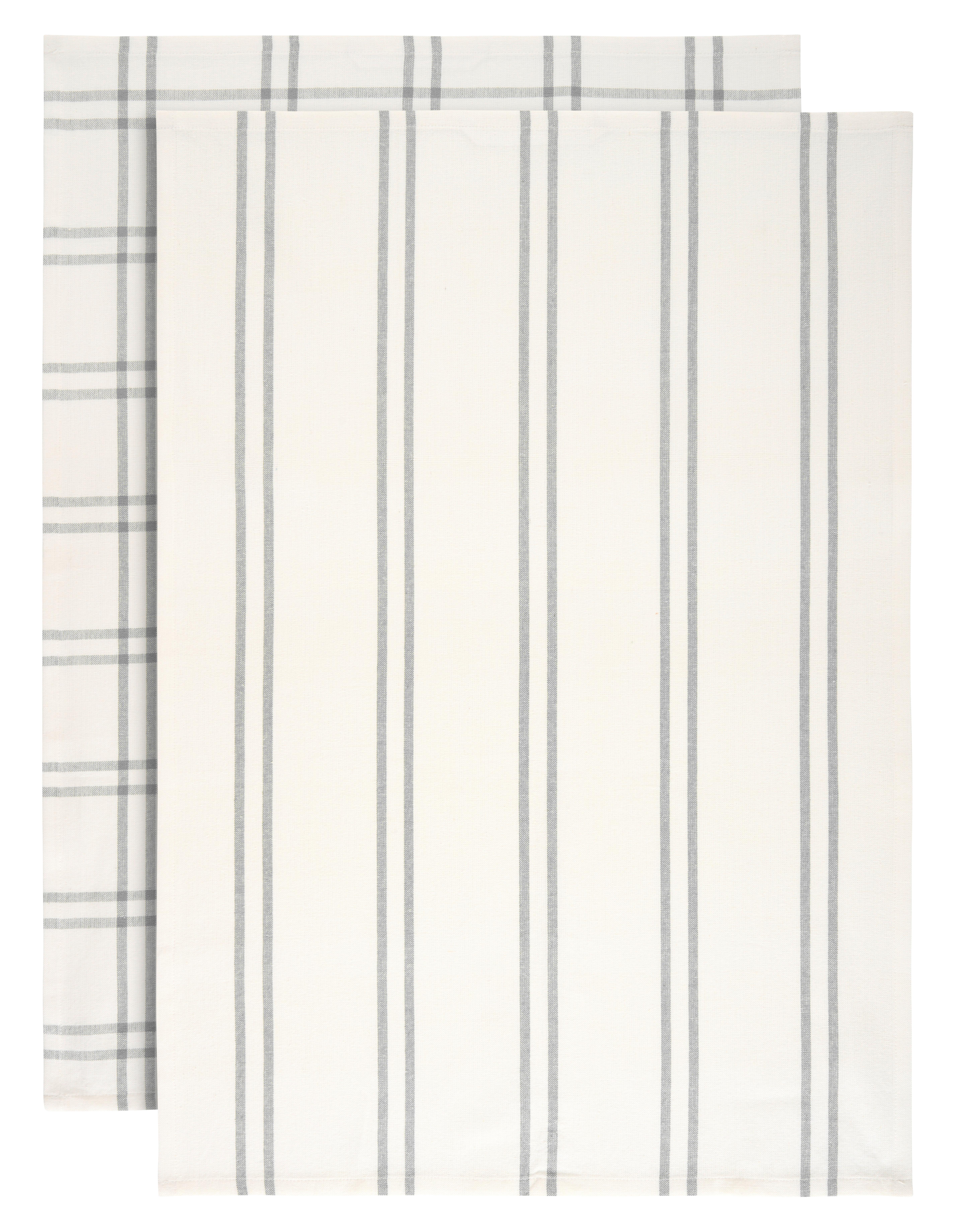 Sada utierok na riad Alice, 50/70cm, biela/antracit - biela/antracitová, Konventionell, textil (50/70cm) - Mömax