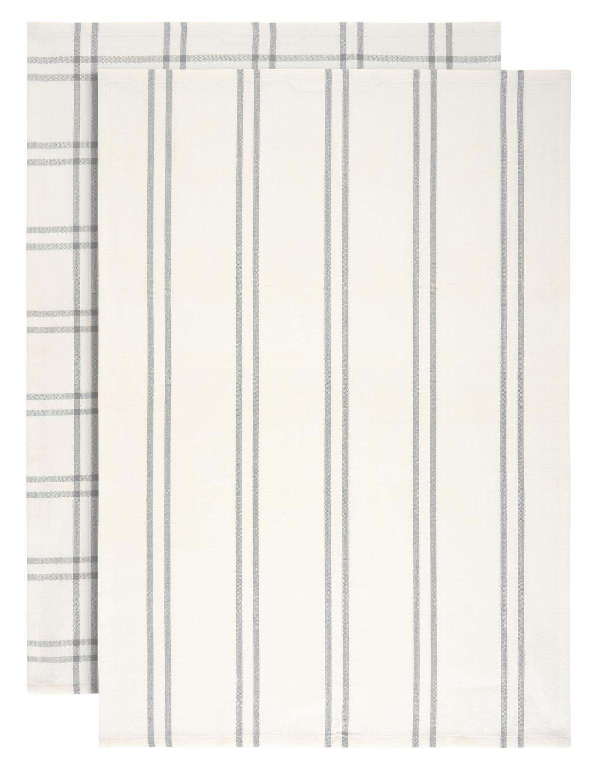 Sada utierok na riad Alice, 50/70cm, biela/antracit - biela/antracitová, Konventionell, textil (50/70cm) - Mömax