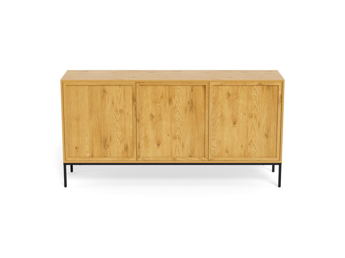 Komoda PALMDALE dub divoký - čierna/divoký dub, Design, kov/kompozitné drevo (158/80/40cm) - MID.YOU