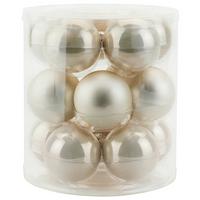 Baňky na vánoční stromeček Noel, Ø: 6cm, 15 ks/bal. - barvy zlata, Basics, sklo (6cm) - Modern Living