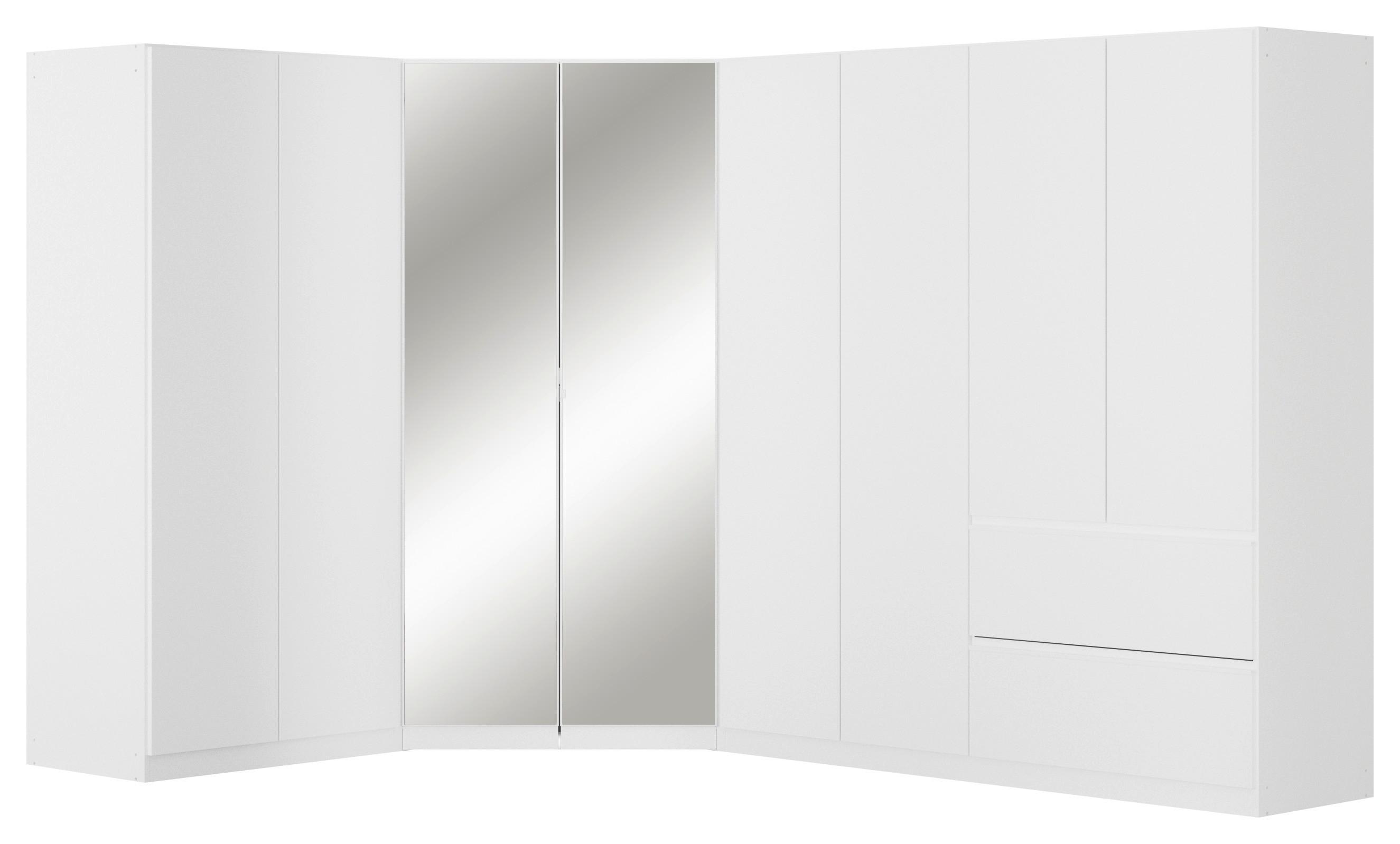 Eckkleiderschrank Costa Weiß B: 208 cm - Weiß, MODERN, Holzwerkstoff (208/197/298cm) - Rauch Möbel
