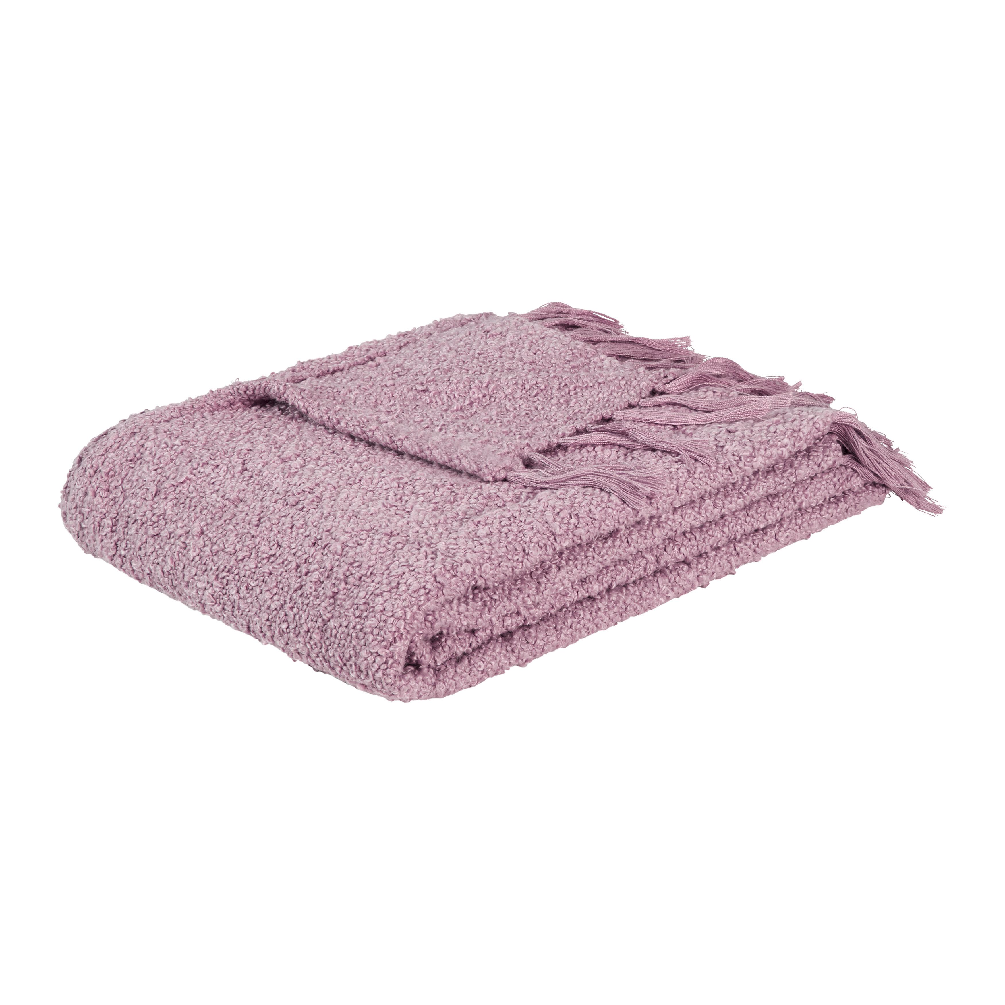 Měkká deka Berkley,130/170cm,hnědofialová - světle fialová, Konvenční, textil (130/170cm) - Mömax