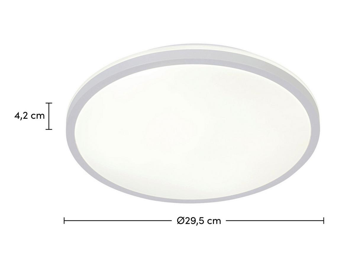 LED-Deckenleuchte, 4000k Cajus - Weiß, Basics, Kunststoff/Metall (29,5/4,2cm) - Luca Bessoni