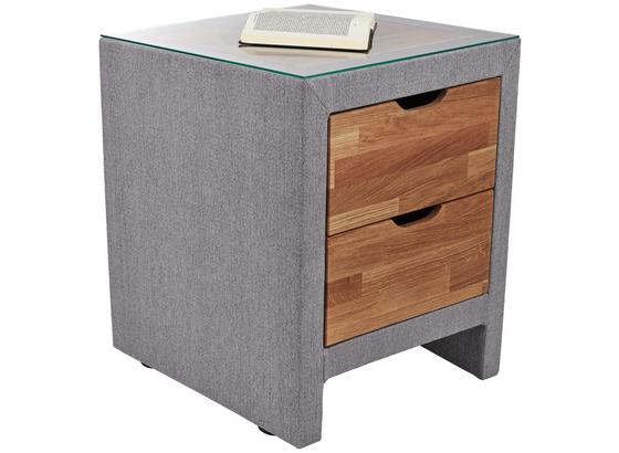 Nachtkästchen Mara - Eichefarben/Hellgrau, KONVENTIONELL, Holz/Textil (55/60/45cm) Nachtkästchen Mara - Eichefarben/Hellgrau, KONVENTIONELL, Holz/Textil (55/60/45cm)