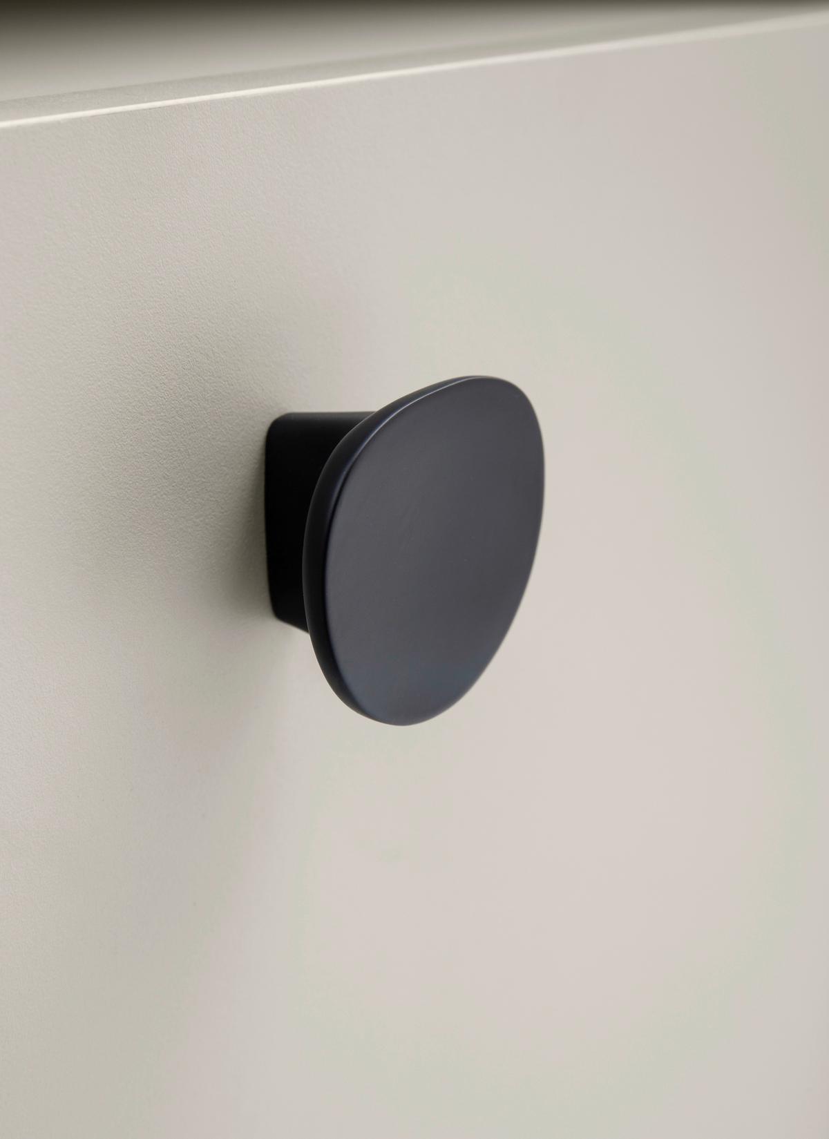 Highboard Edda, Beige B: 60,2 Cm - Beige/Schwarz, Design, Holzwerkstoff (60,2/103,4/33,05cm) - MID.YOU