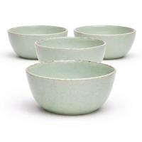 Schüsselset, 4-Teilig Steinzeug, Grün - Grün, Basics, Keramik (15/7cm) - Van Well
