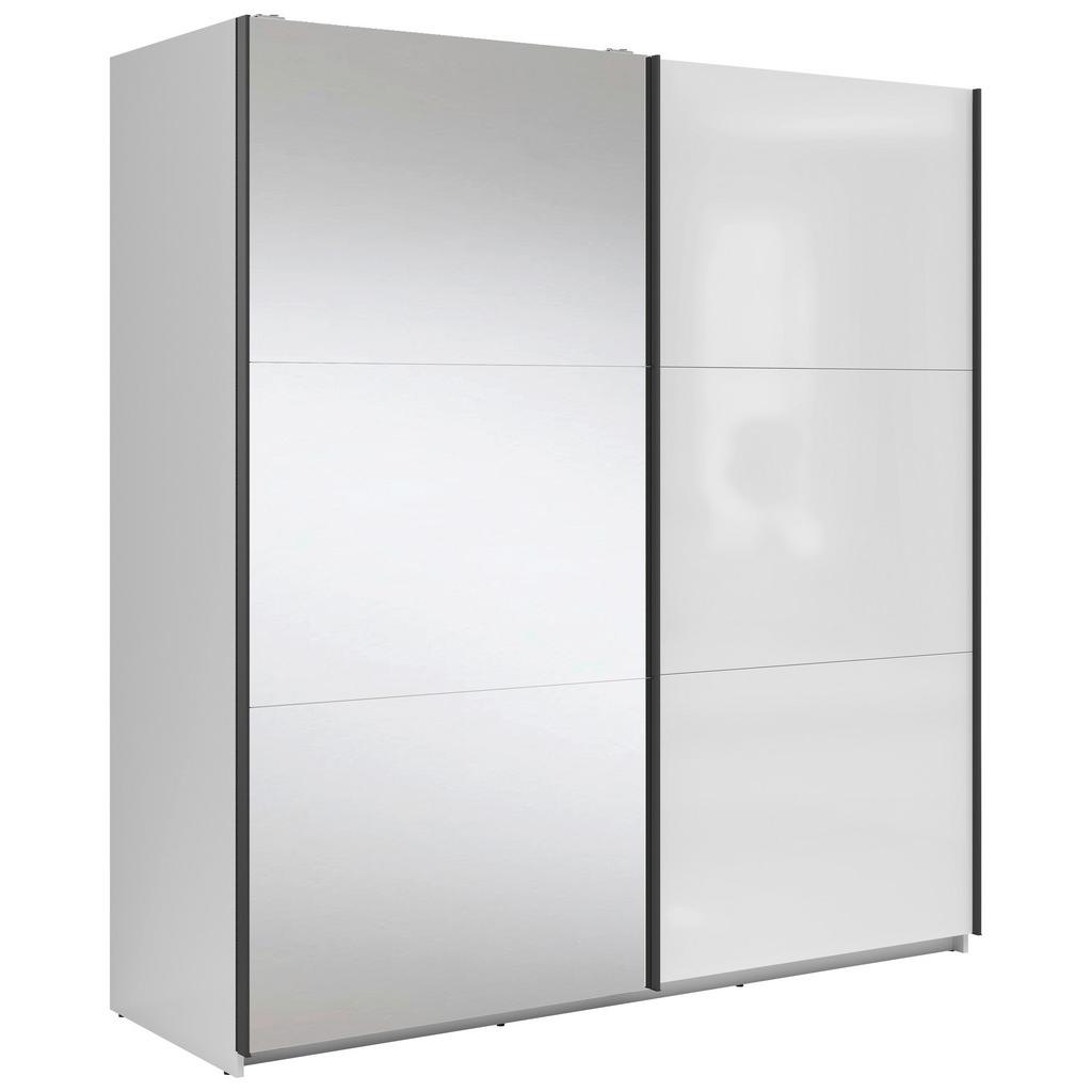 Schwebetürenschrank mit Spiegel 183cm Tetrix, Weiß