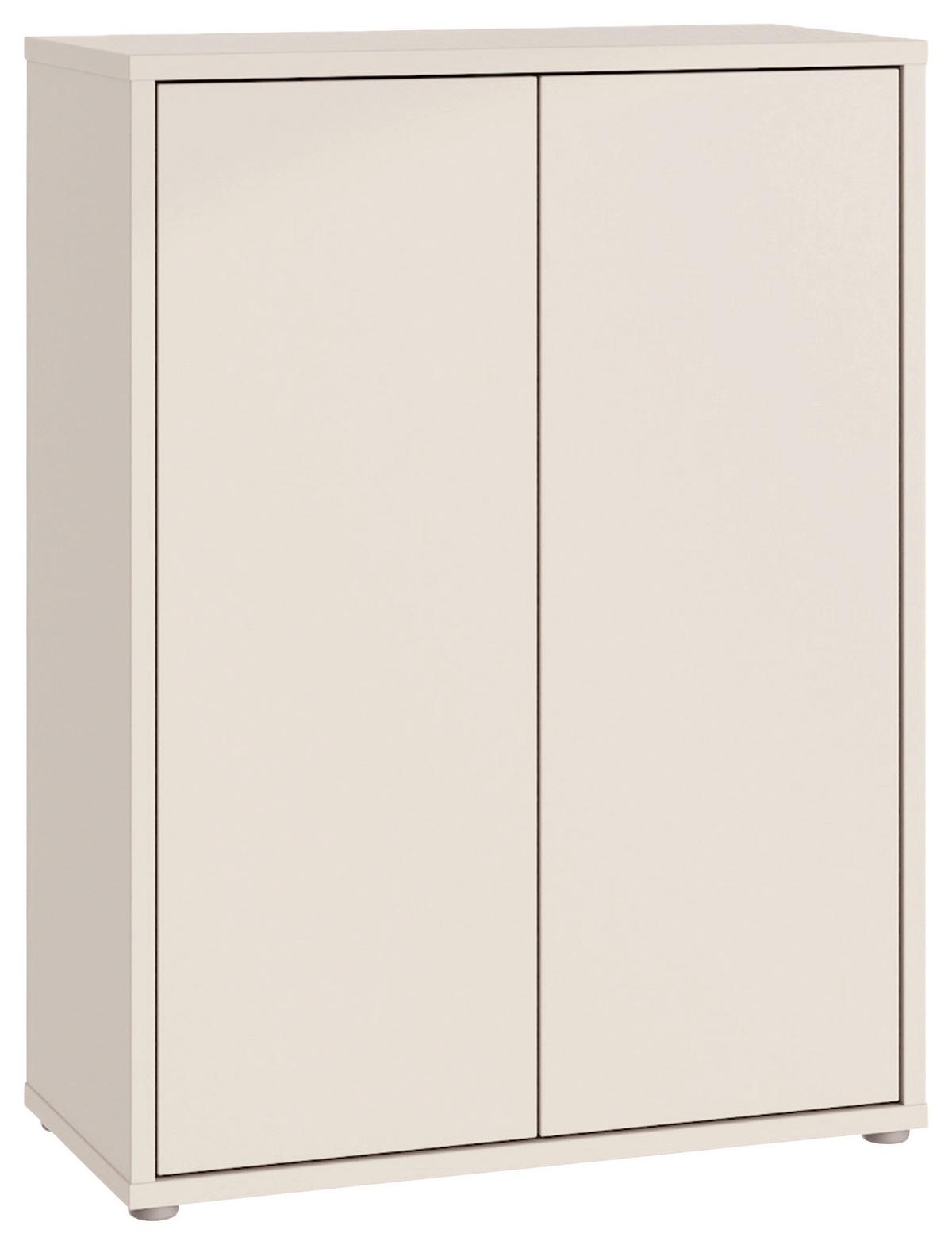 Skriňa na topánky ALICE kašmírová, š: 74,5cm - piesková/sivá, Modern, kompozitné drevo/plast (74,5/99,1/34,9cm)