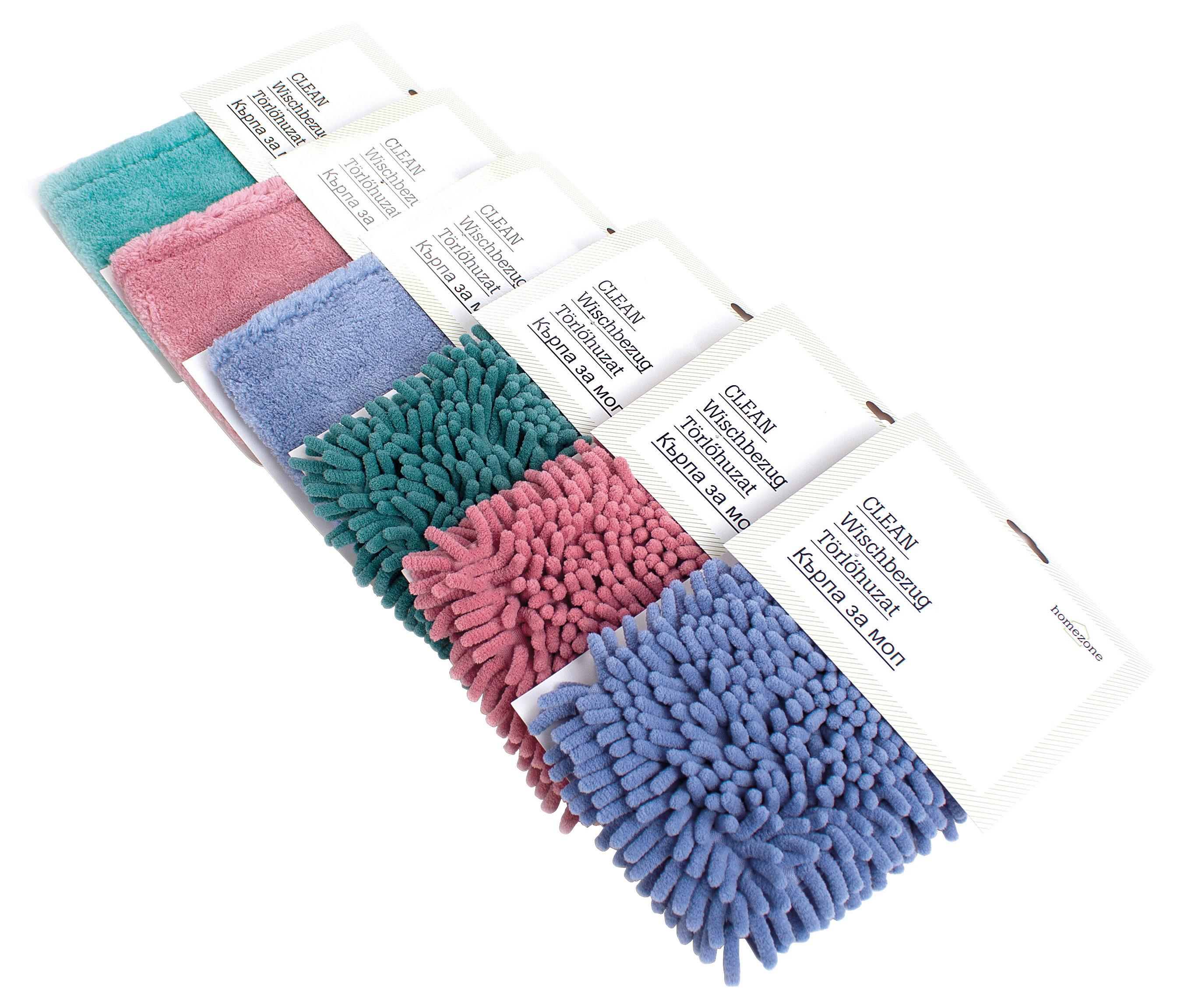 Bodentuch Clean Synthetikfaser Blau/grün/rosa 1 Stk. - Blau/Rosa, KONVENTIONELL, Textil (44/13cm) - Homezone