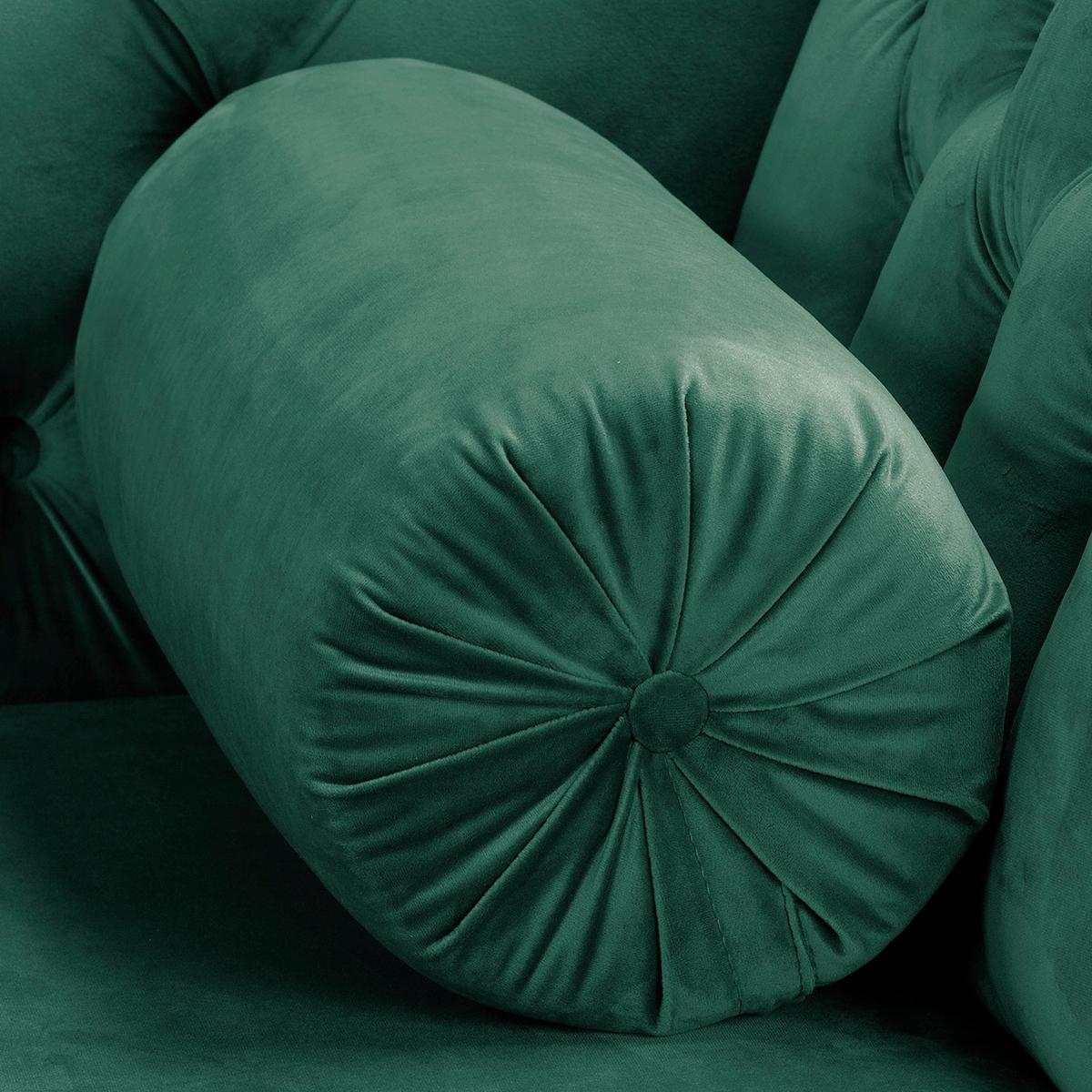 Récamiere Pako Grün B: 185cm - Braun/Grün, Design, Textil (185/93/75cm) - Livetastic