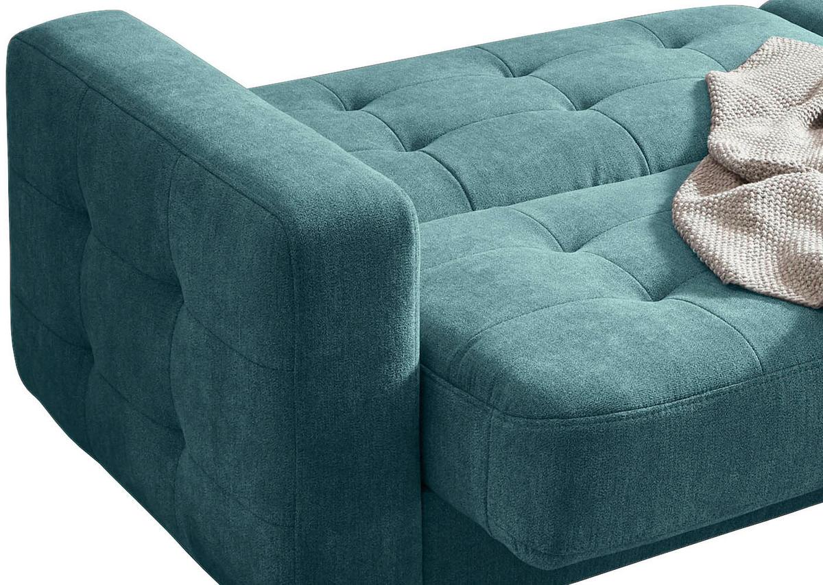 2-sitzer-sofa Mit Schlaffunkt. Und Bettkasten Fjord, Grün - Schlammfarben/Eichefarben, MODERN, Holzwerkstoff/Textil (222/86/90cm) - MID.YOU
