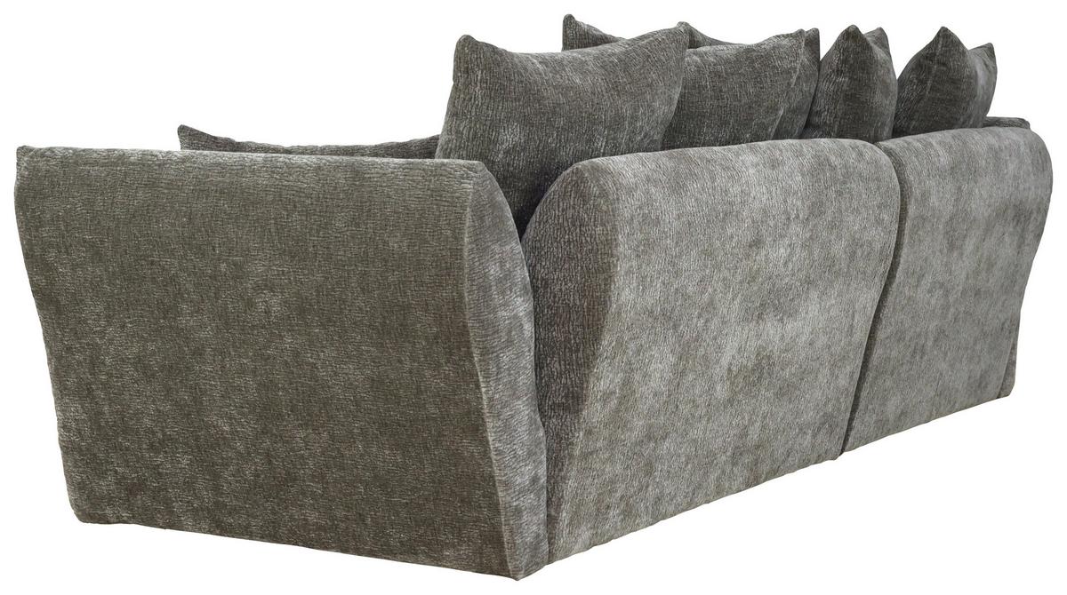 Univerzálna sedačka CAMMELLIO, tmavosivá ženilka, 7 vankúšov - čierna/tmavosivá, Modern, textil (296/75-95/189cm) - Mömax