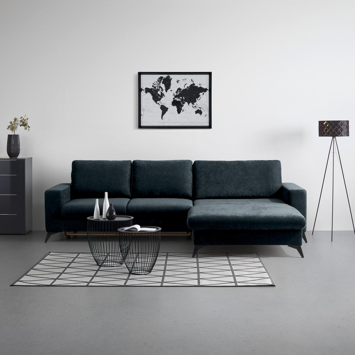 Rohová sedačka SUNNY, oboustranná, petrolejová - petrolej, Moderní, textil (290/87/178cm) - Mömax