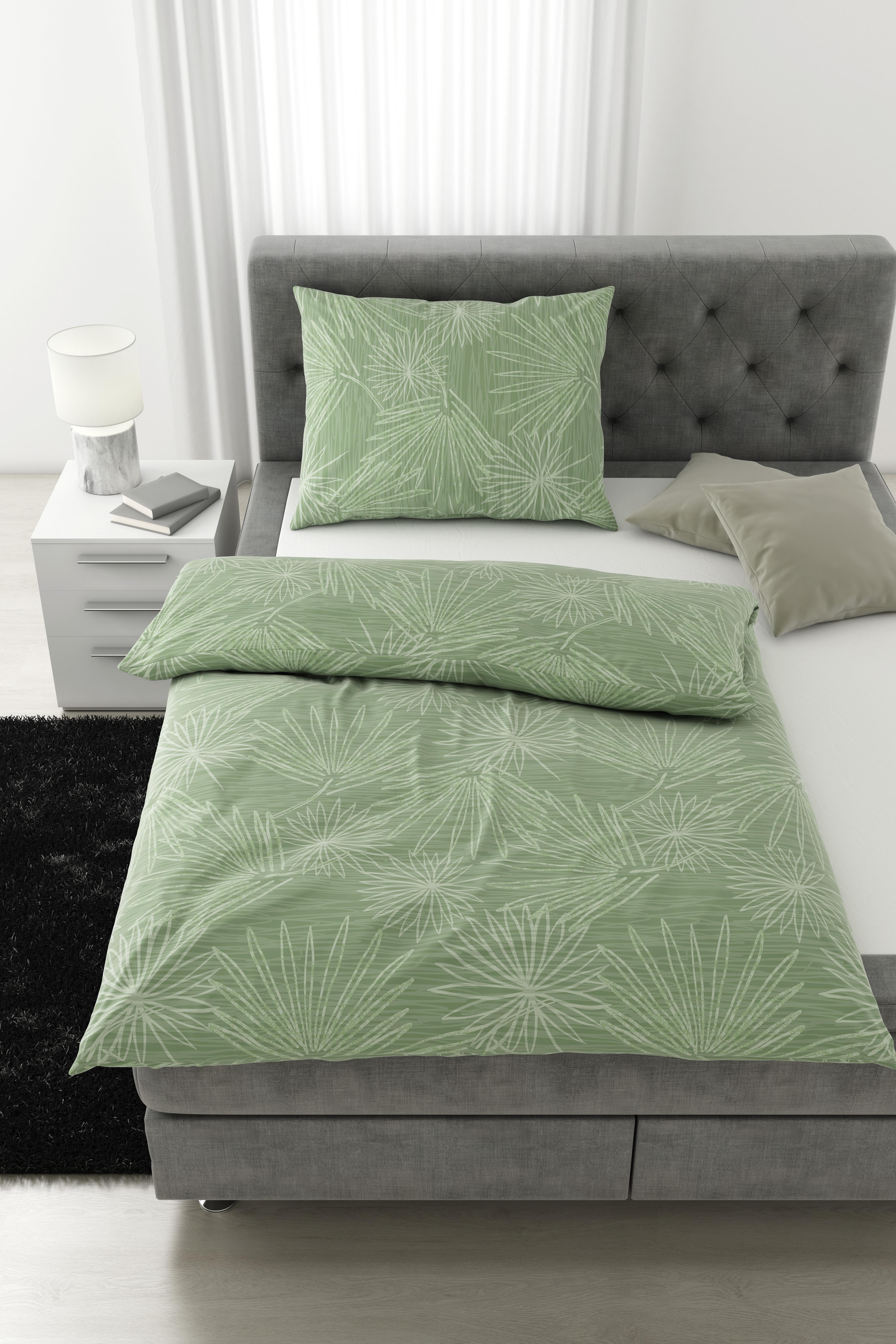 Posteľná Bielizeň Cora, 140/200cm, Zelená - zelená, Konvenčný, textil (140/200cm) - Premium Living