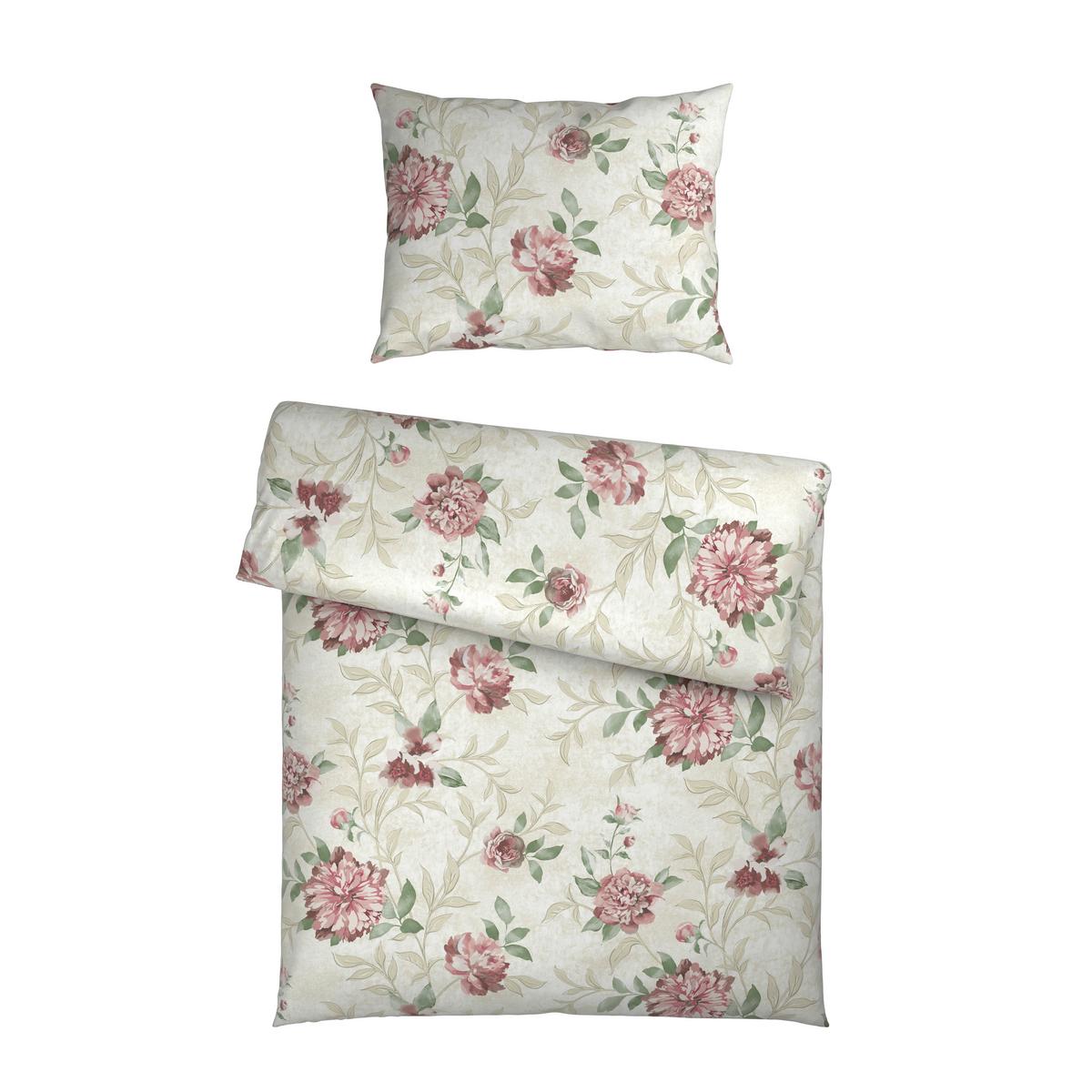 Bettwäsche Alice - Beige/Rosa, ROMANTIK / LANDHAUS, Textil - James Wood