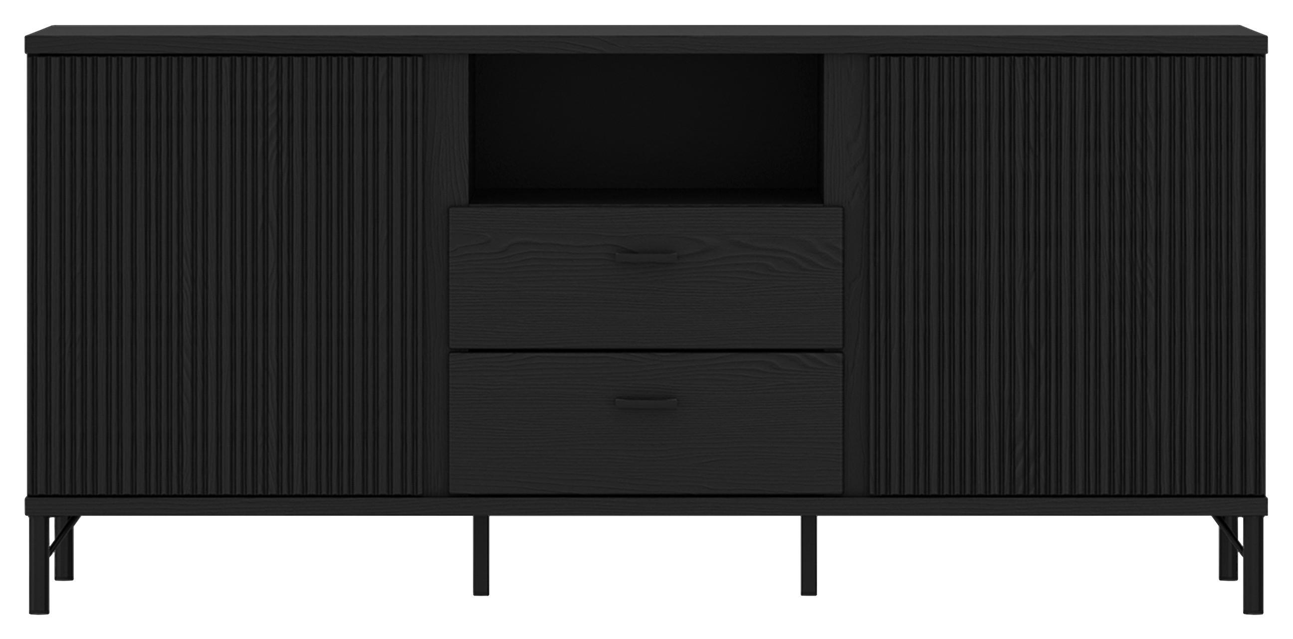 KOMODA POD TELEVIZI LUSAKA - černá, Trend, kov/kompozitní dřevo (150/70/40cm)