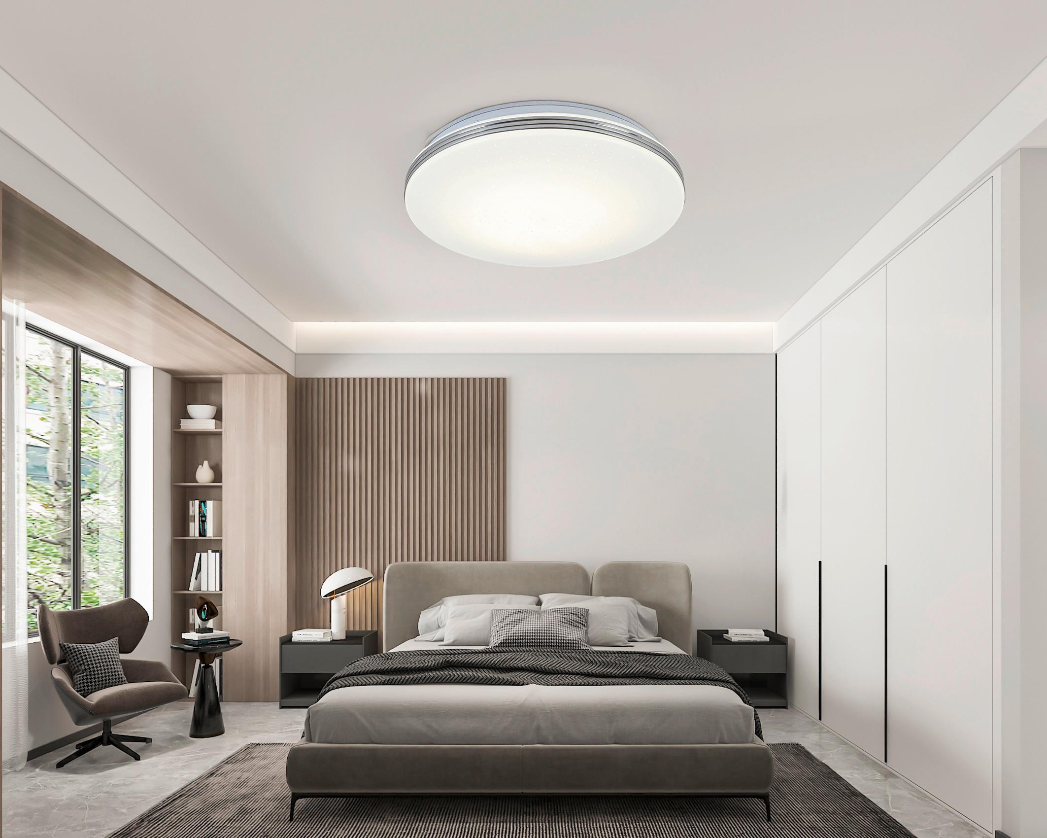 STROPNÉ LED SVIETIDLO CEI - biela/chrómová, Modern, kov/plast (29/6cm) - Mömax
