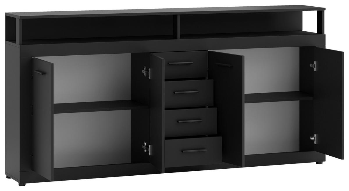 Sideboard Lupo Anthrazit B: 190 cm - Anthrazit, Design, Holzwerkstoff (190/96/32cm) - MID.YOU