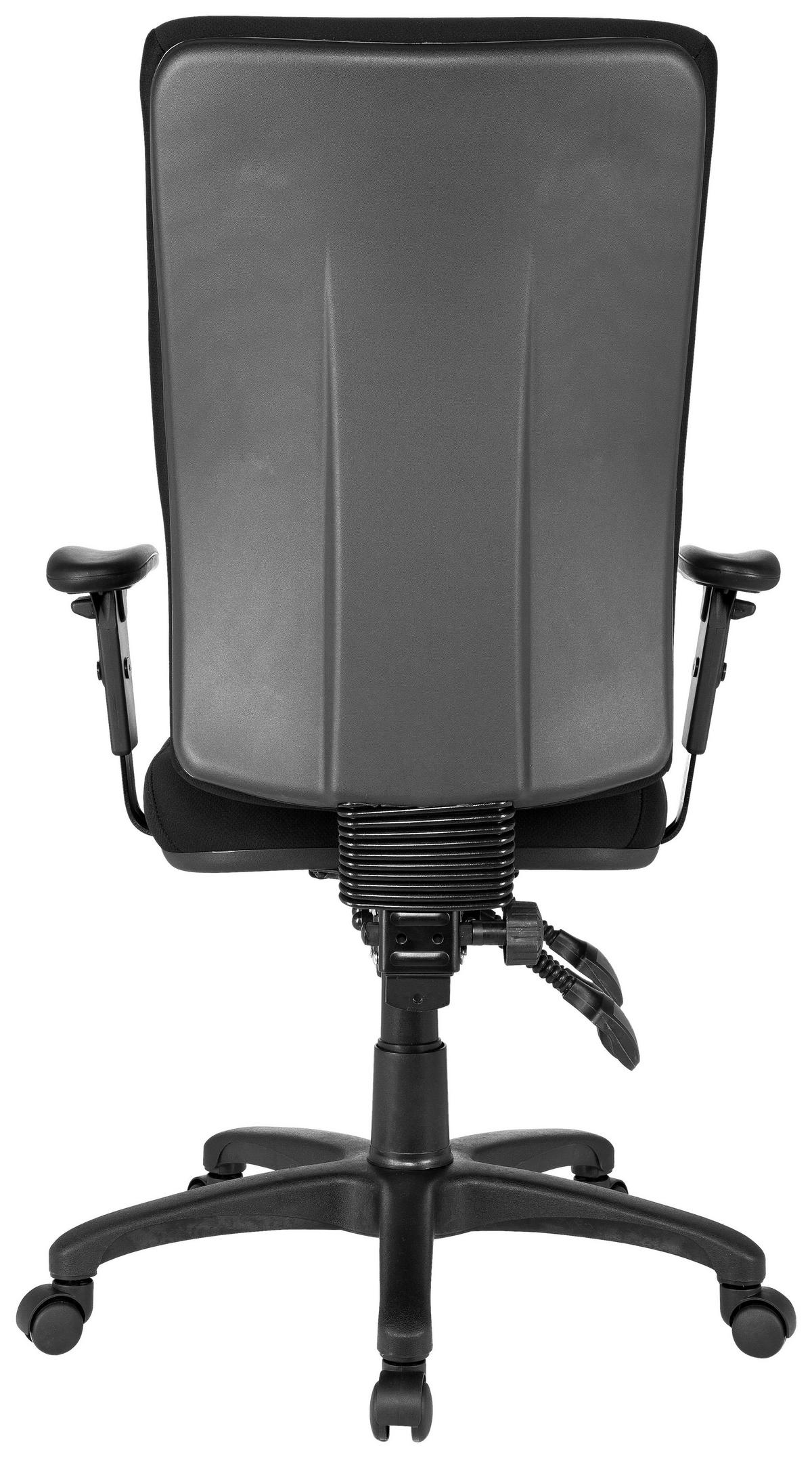Bürostuhl Zenit High Schwarz Bis 120 Kg - Schwarz, Basics, Kunststoff/Textil (56/130/45cm) - MID.YOU